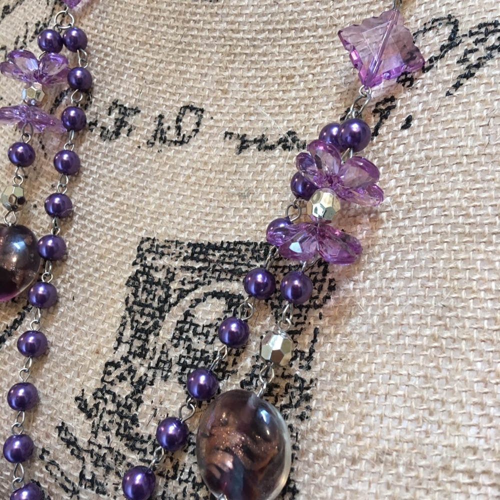 Elegant Purple Beaded Necklace